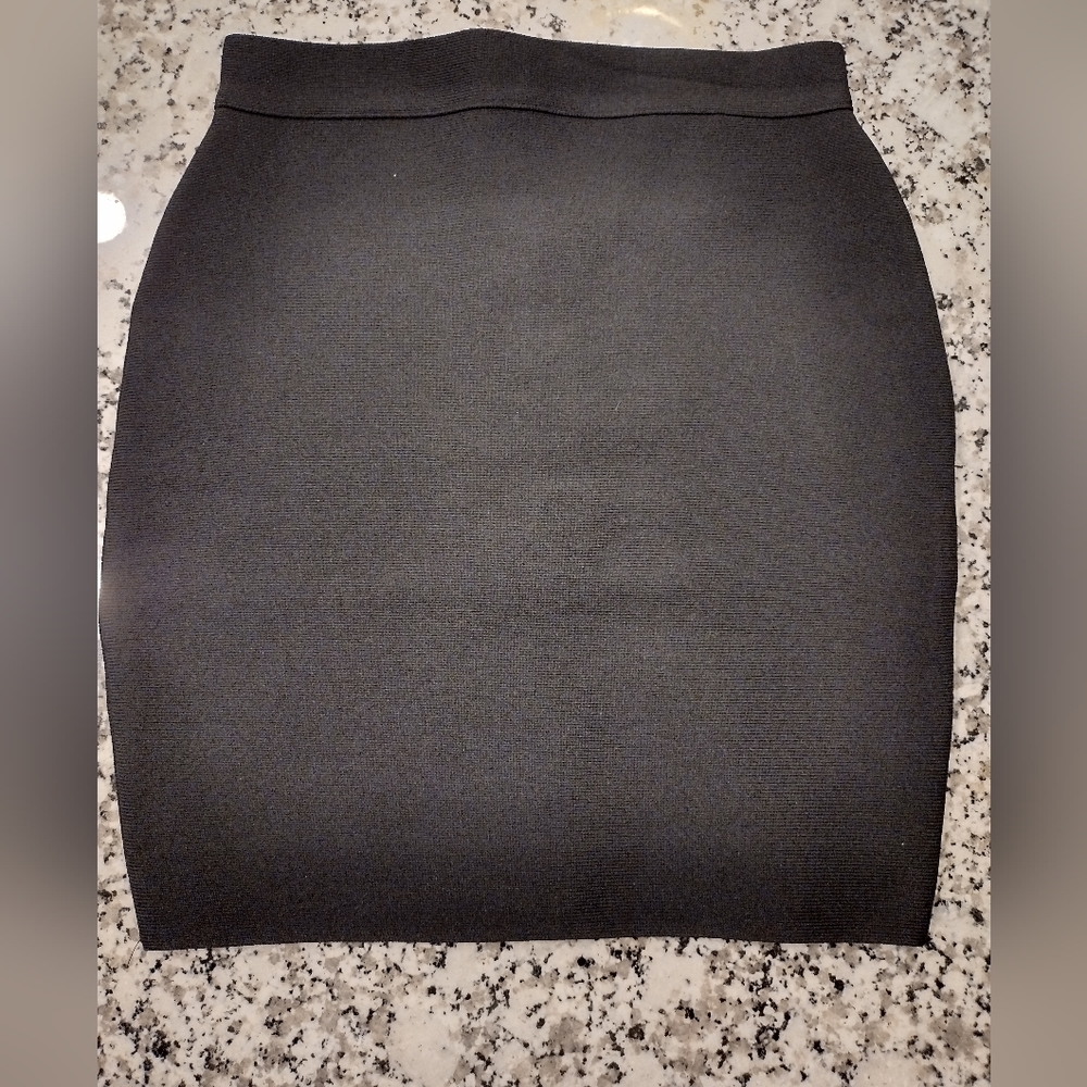 Black mini skirt